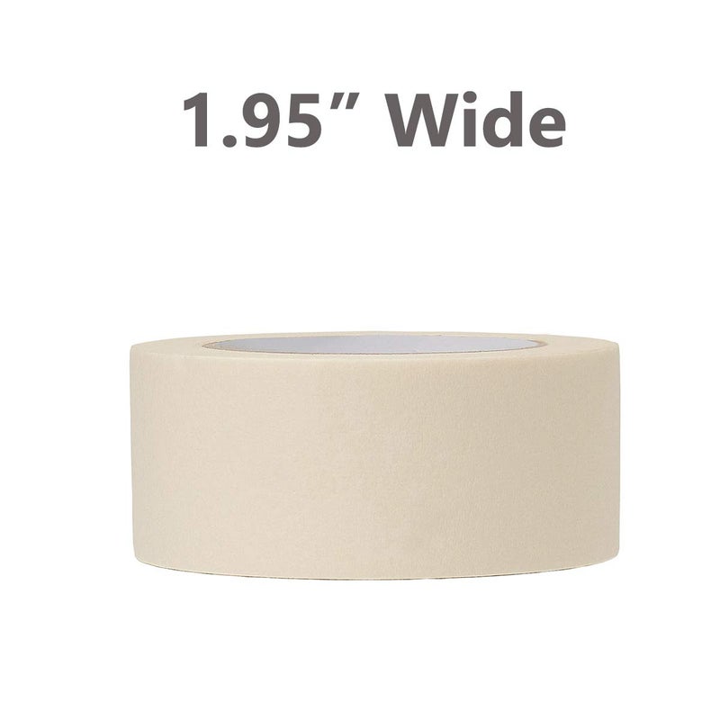 Lichamp Wide Masking Tape 2 inches, 6-Pack White Masking Tape Bulk Multi Pack, General Purpose & High Performance, 1.95 inches x 55 Yards x 6 Rolls (330 Total Yards) - Image 3